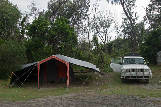 moreton island campsite